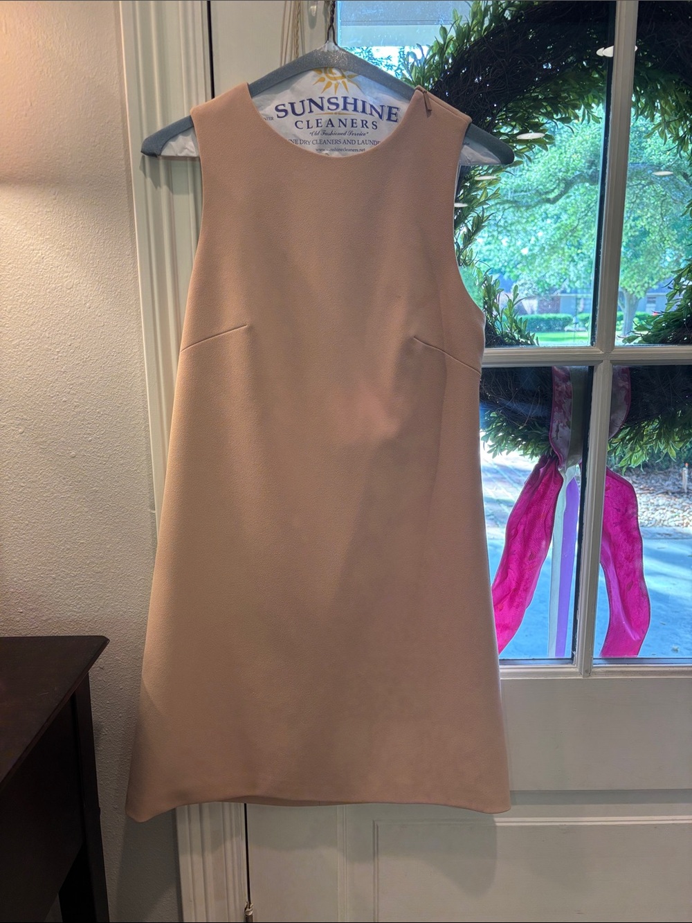 Tibi Sleeveless Mini Dress in Blush Pink